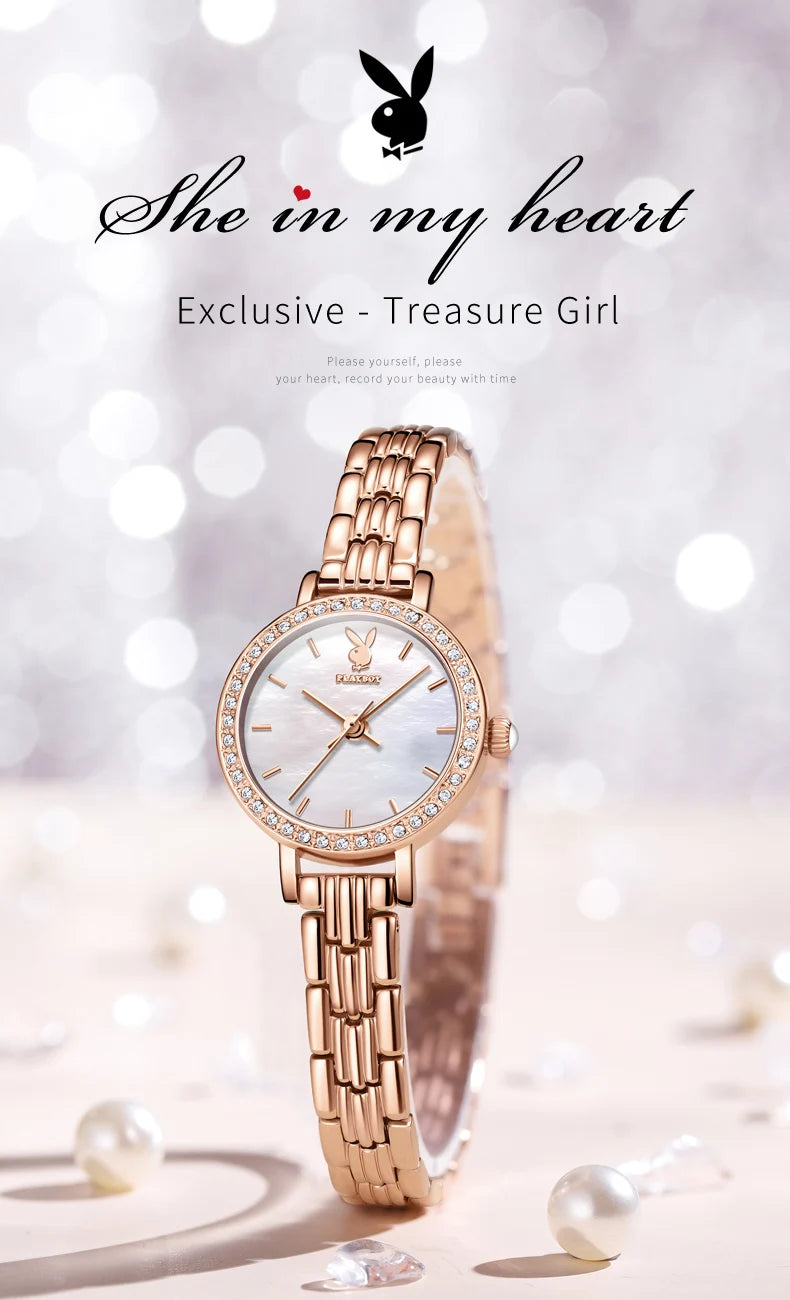 Stainless Steel Quartz Fashion Wristwatch for Women