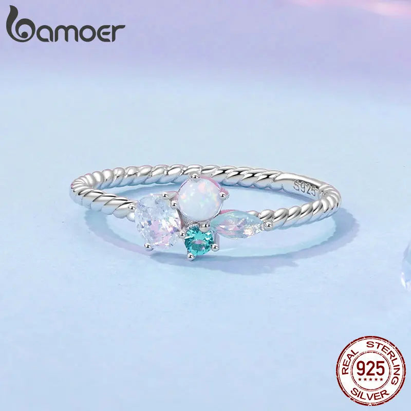 925 Silver Opal Ring for Women