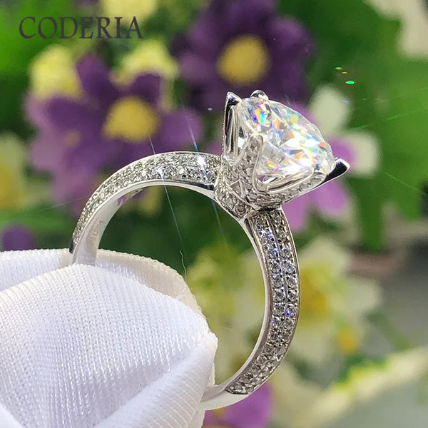 Sterling Silver 2ctw Moissanite Engagement Ring for Women