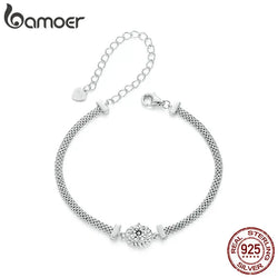 Sterling Silver 0.5ct Moissanite Weaved Bracelet for Women