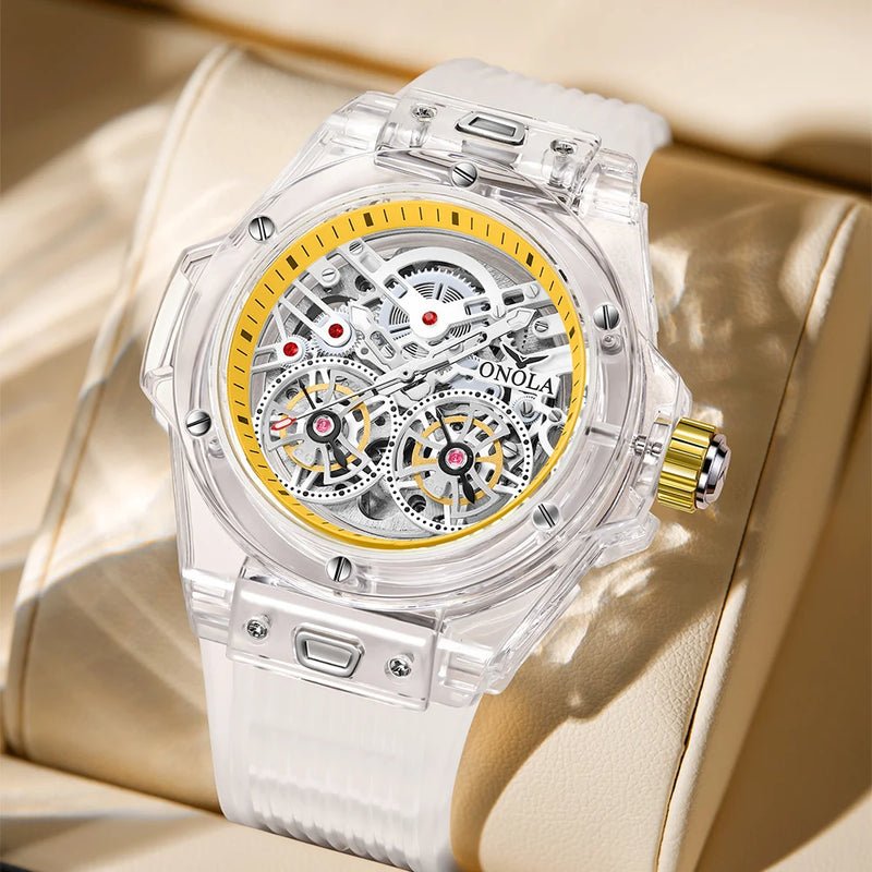 Luxury Stainless Steel Watch with Waterproof Design for Men