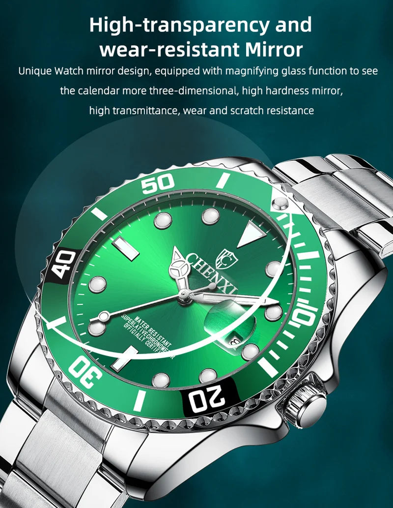 Stainless Steel Quartz Watch for Men