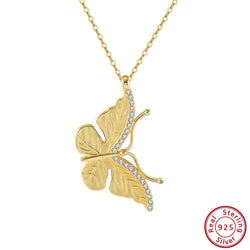 925 Sterling Silver Butterfly Pendant Necklace for Women