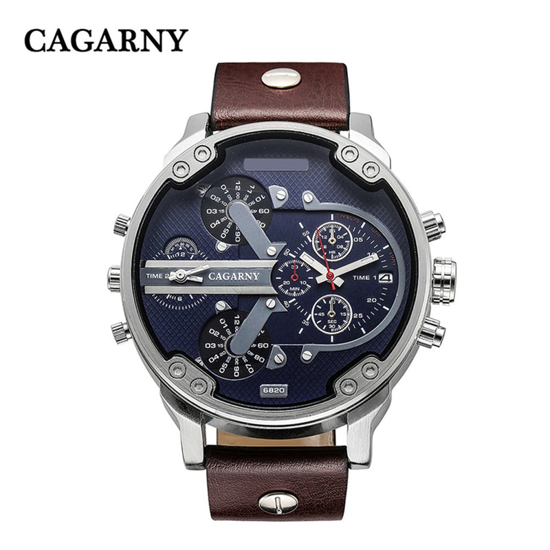 Gold Steel Band Quartz Watch for Men