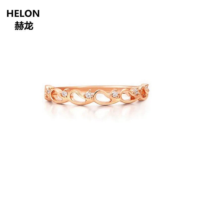 14k Rose Gold SI/H Diamond Ring for Women