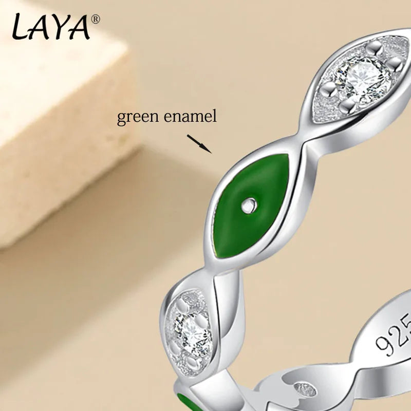 Sterling Silver Marquise Shaped Enamel Princess Ring for Women