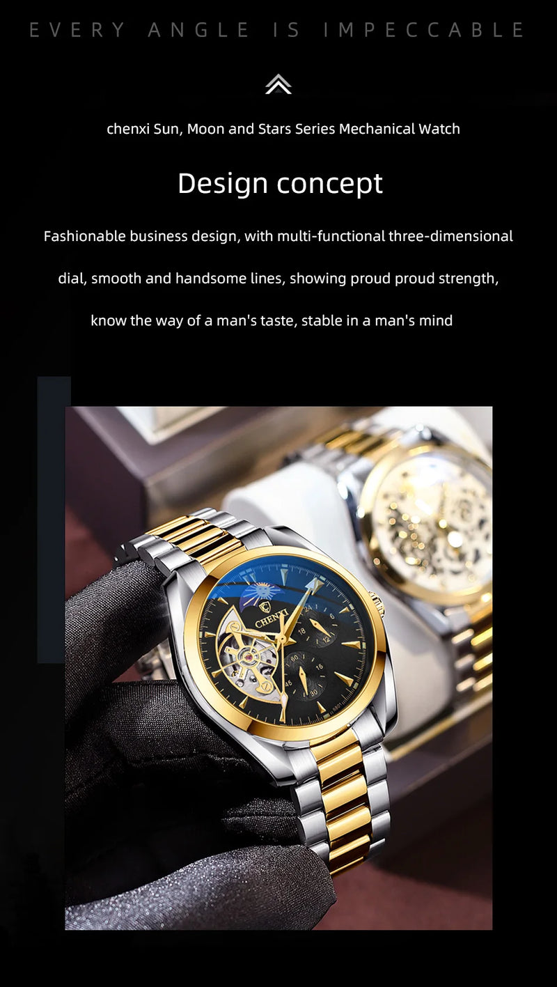 Hollowed Mechanical Automatic Watch for Men