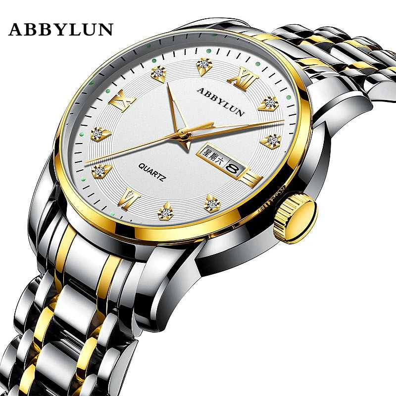 Stainless Steel Ultra Thin Quartz Watch for Men