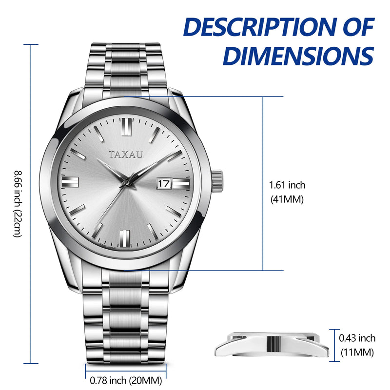 Stainless Steel Casual Quartz Watch for Men