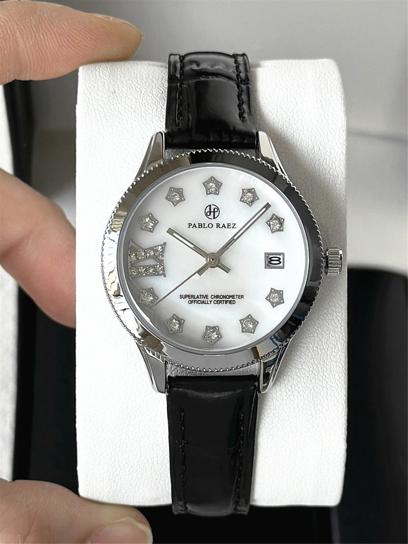 Elegant Luxury Watch for Women: High-Quality Leather Strap & Waterproof