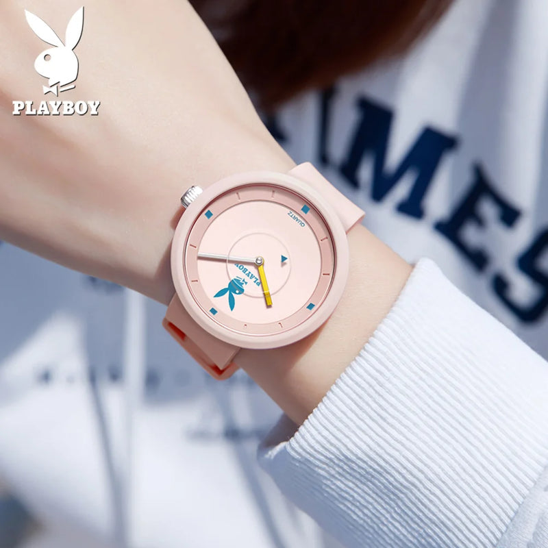 Stainless Steel Silicone Watch for Women