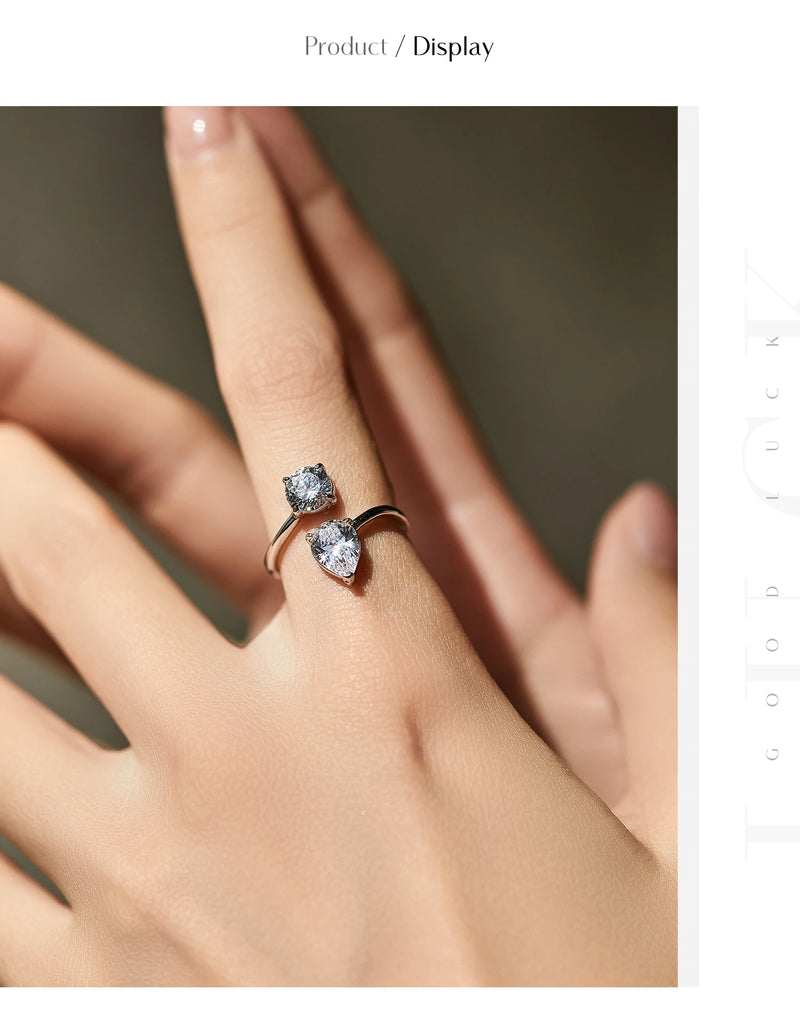 Sterling Silver CZ Intertwining Line Rings for Women