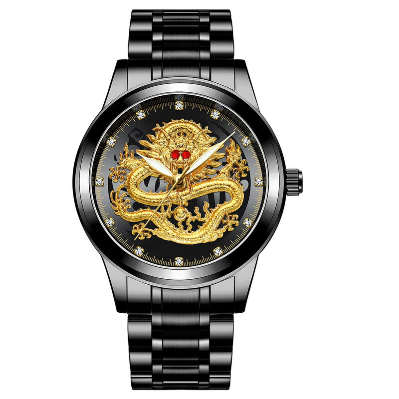 Gold Dragon Phoenix Couple Watches