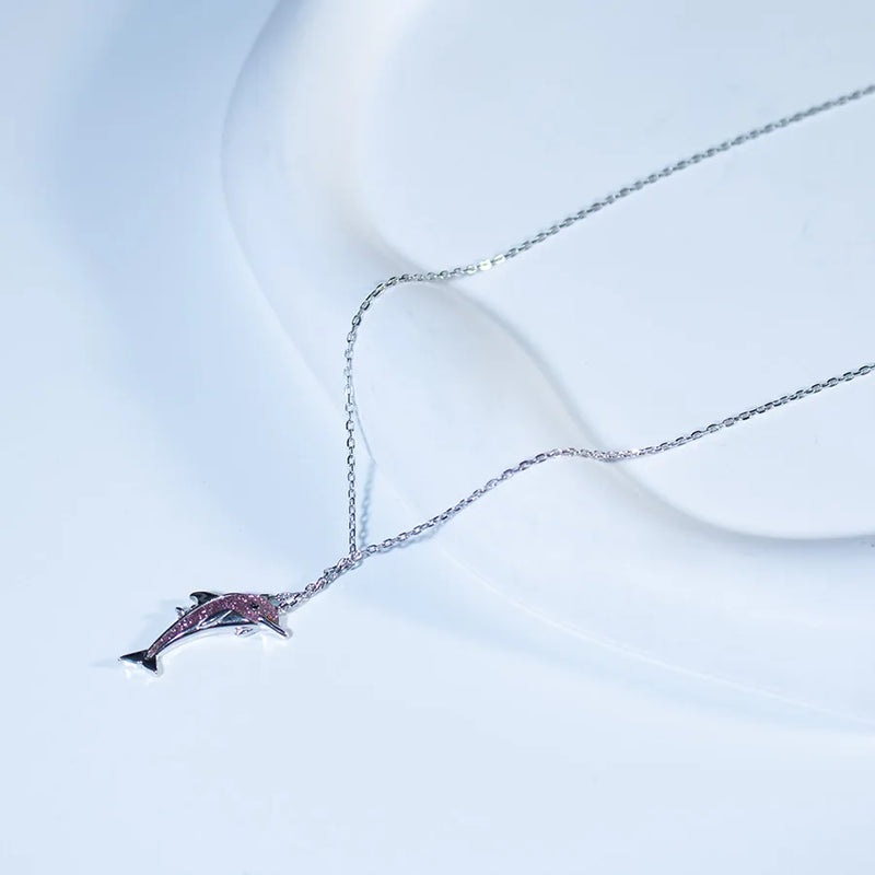 Sterling Silver Dolphin Pendant for Women