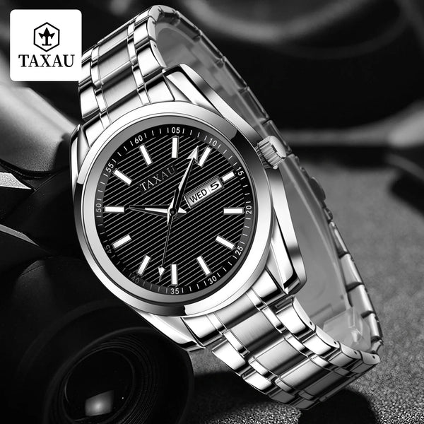 Stainless Steel Quartz Luminous Casual Watch for Men