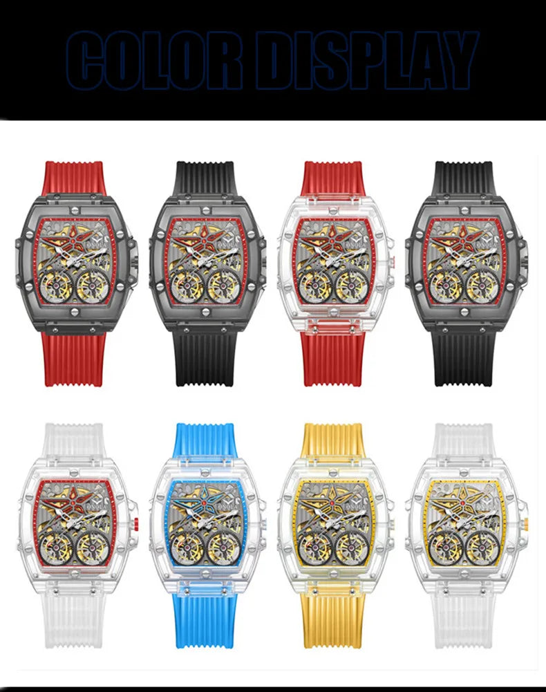 Transparent Plastic Luxury Mechanical Watch for Men