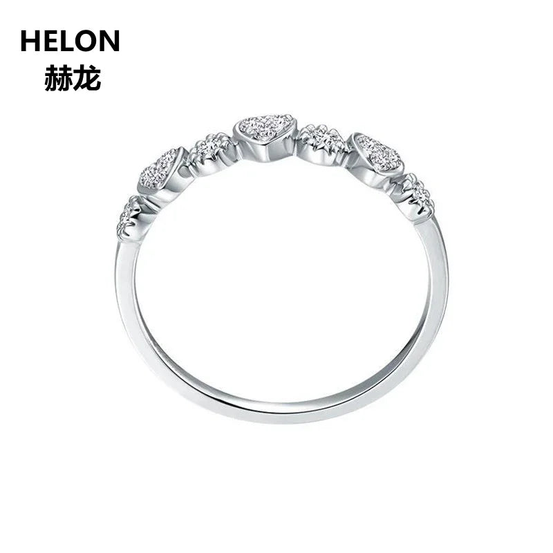 14k White Gold 0.10ctw SI/H Diamond Wedding Band for Women