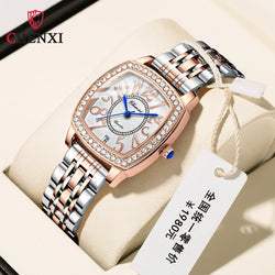 316L Stainless Steel Diamond Leather Watch for Women