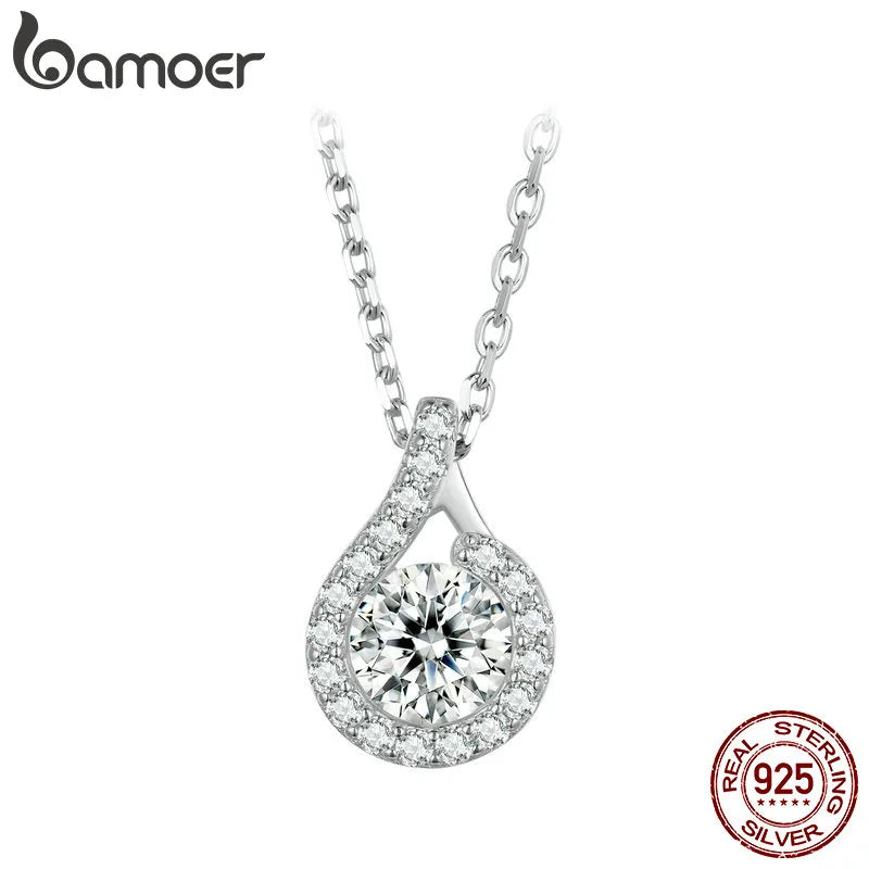 925 Sterling Silver Moissanite Dainty Necklace for Women