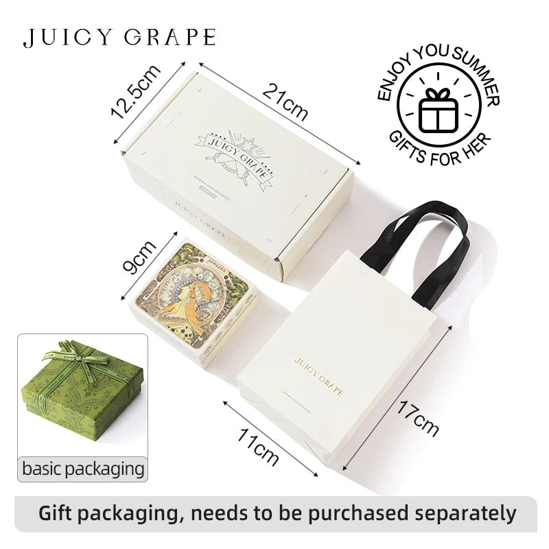 Sterling Silver Juicy Grape Charm Enamel Cigarette Case Necklace for Women