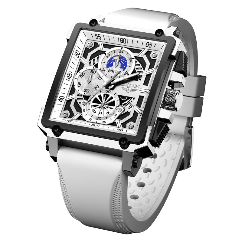 Stainless Steel Luminous Analog Chronograph Watch for Men.