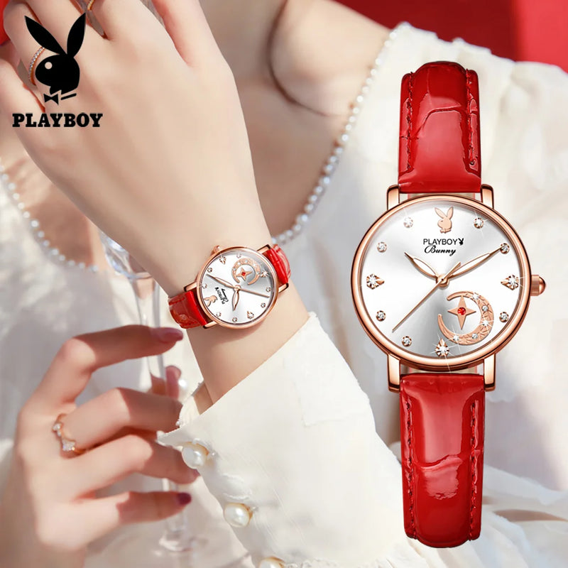 Luxury Leather Quartz Watch for Women