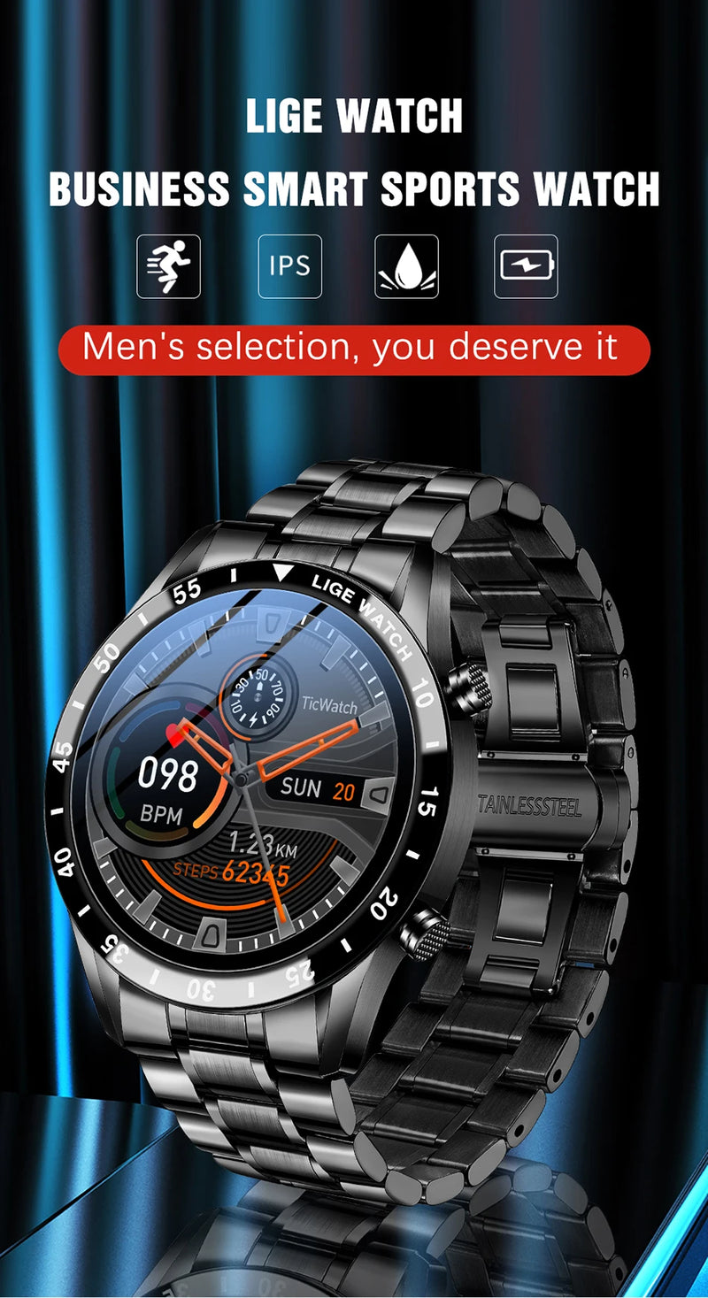 Smart Watch for Men with Full Touch Screen & Bluetooth Calling