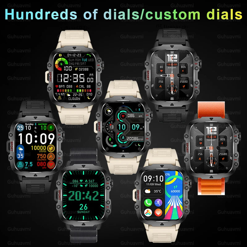 Metal Smart Watch with Heart Rate, Sports, and Bluetooth Call Features for Men