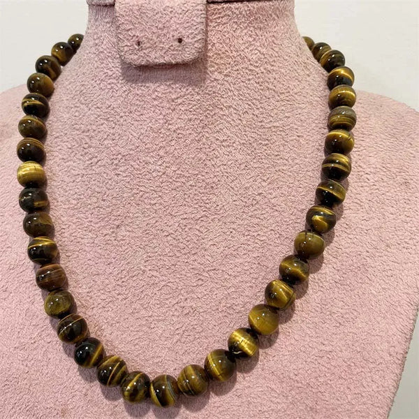 Gold Filled Yellow Tiger Eye Necklace for Women