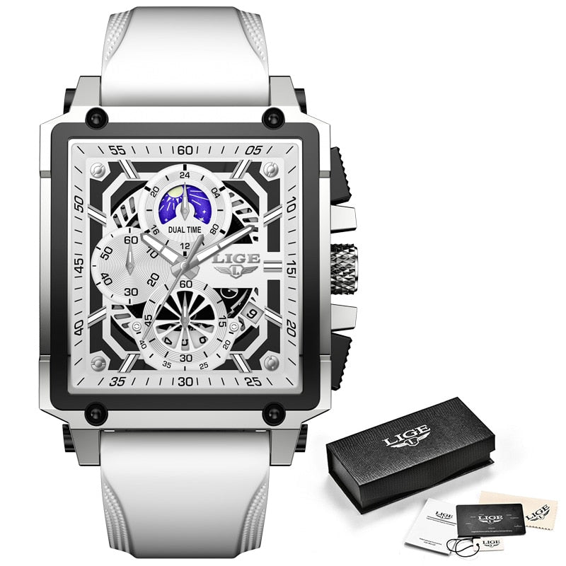 Stainless Steel Luminous Analog Chronograph Watch for Men.