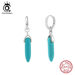 Sterling Silver Turquoise Dangle Earrings for Women