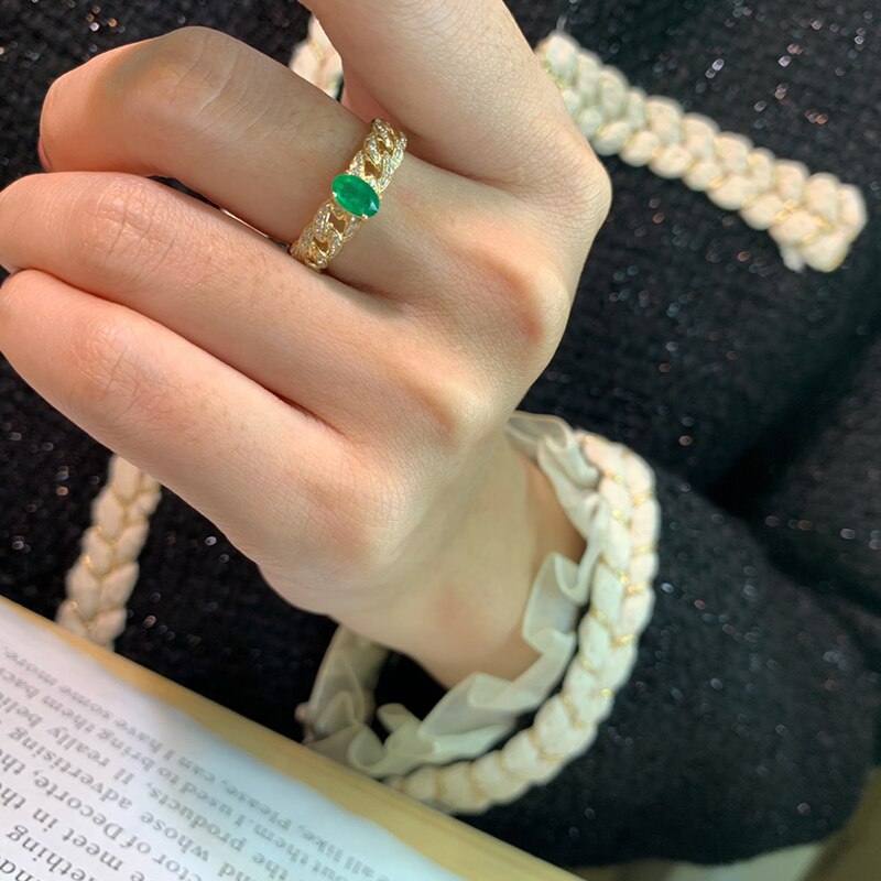 White/Yellow Gold Sapphire/Ruby/Emerald Ring for Women