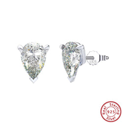 Sterling Silver Cubic Zirconia Stud Earrings for Women