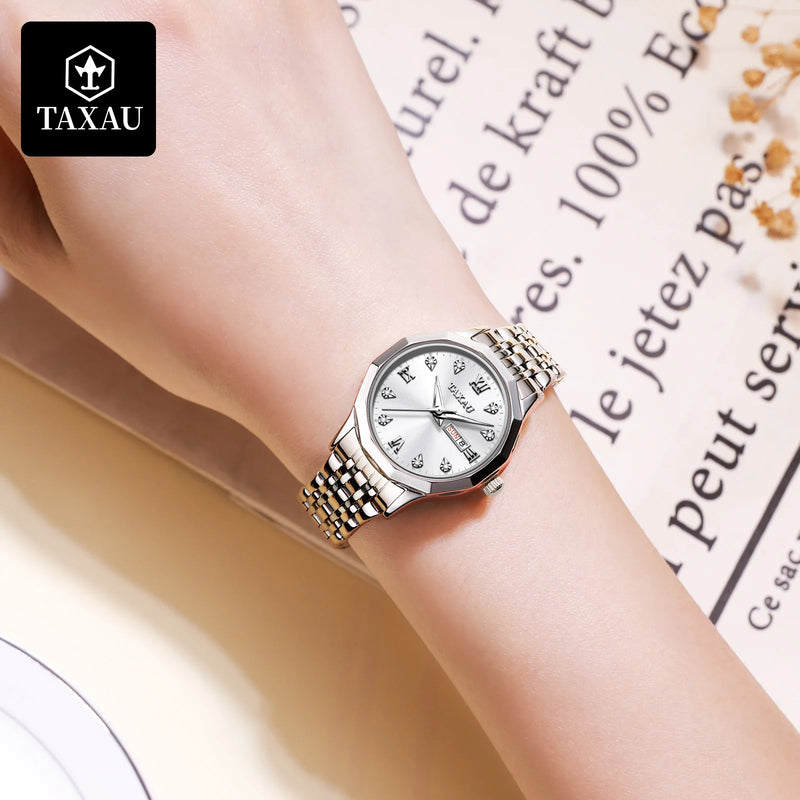 Stainless Steel Luxury Quartz Watch for Women