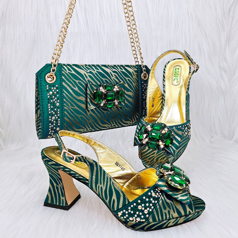 Italian Design Fashion Style Ladies Shoes & Bag Set