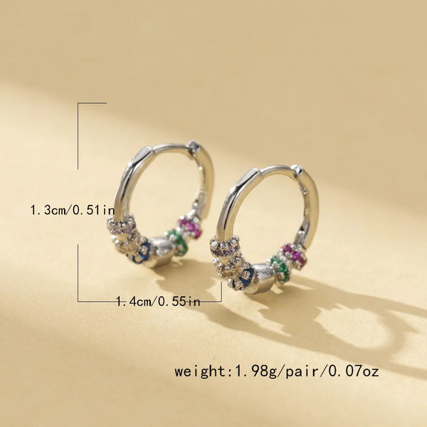 Gold Plated Earrings, Colorful, Clip-on, 13x16mm for Woman