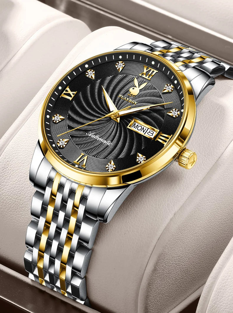 Stainless Steel automatic mechanical wrist watch for men