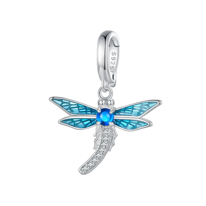 Sterling Silver Dragonfly Pendant Charm for Women