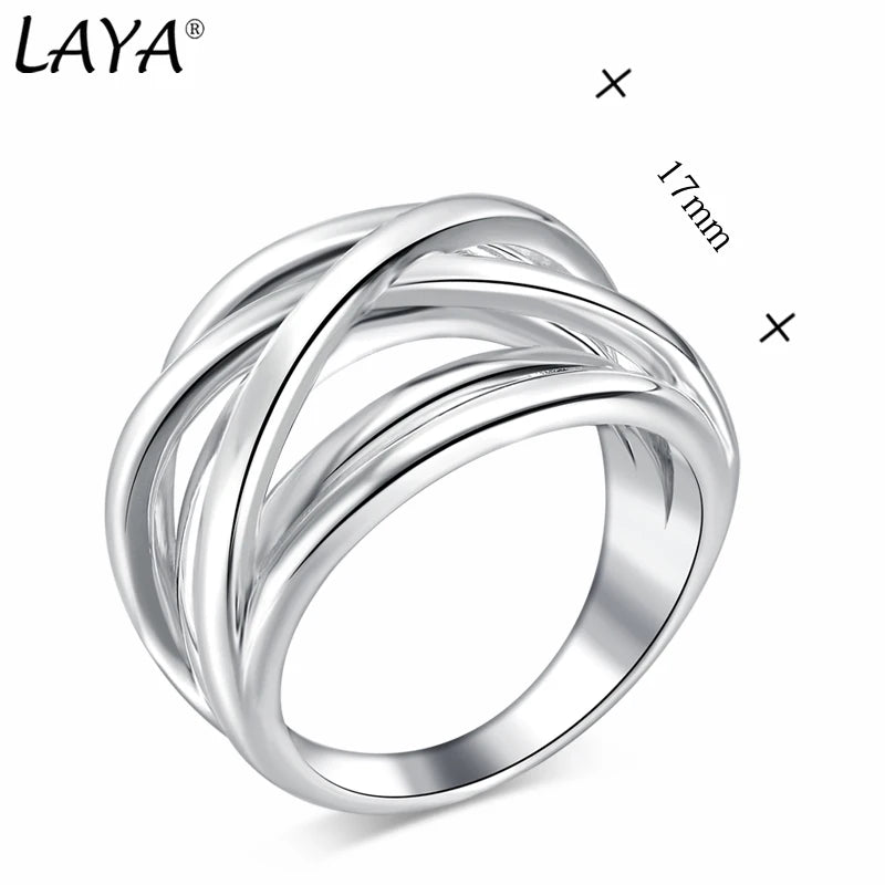 Sterling Silver Rope Chain Ring with Hoop Lock for Women