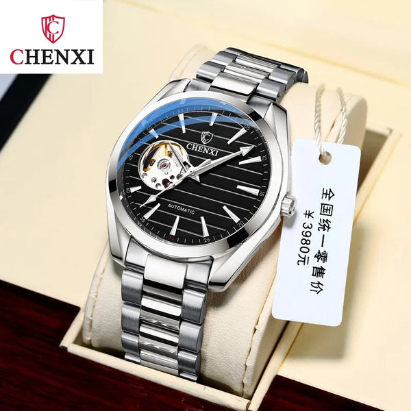 Stainless Steel Automatic Mechanical Watch for Men