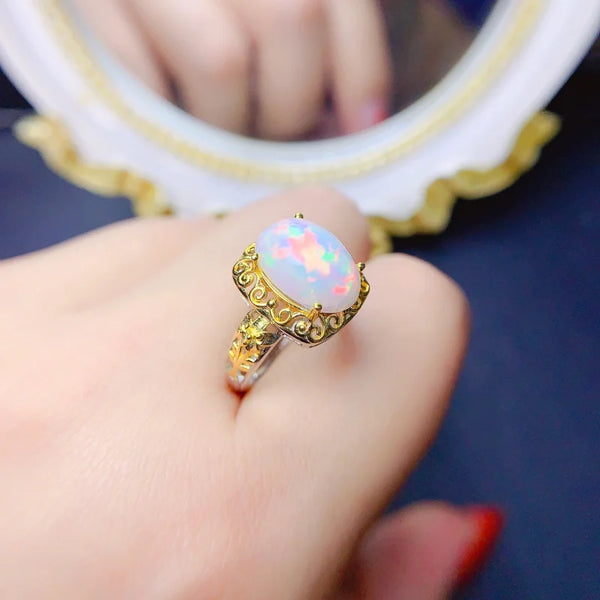 Sterling Silver Opal Ring for Women