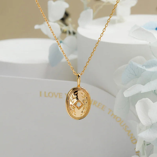 S925 Silver Gold Plated Natural Opal Pendant Necklace for Women