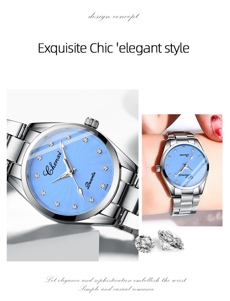 Stainless Steel Quartz Watch for Her