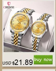 Gold Stainless Steel Creative Bracelet Watch for Women