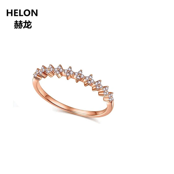 14k Rose Gold 0.2ct SI Natural Diamond Engagement Ring for Women