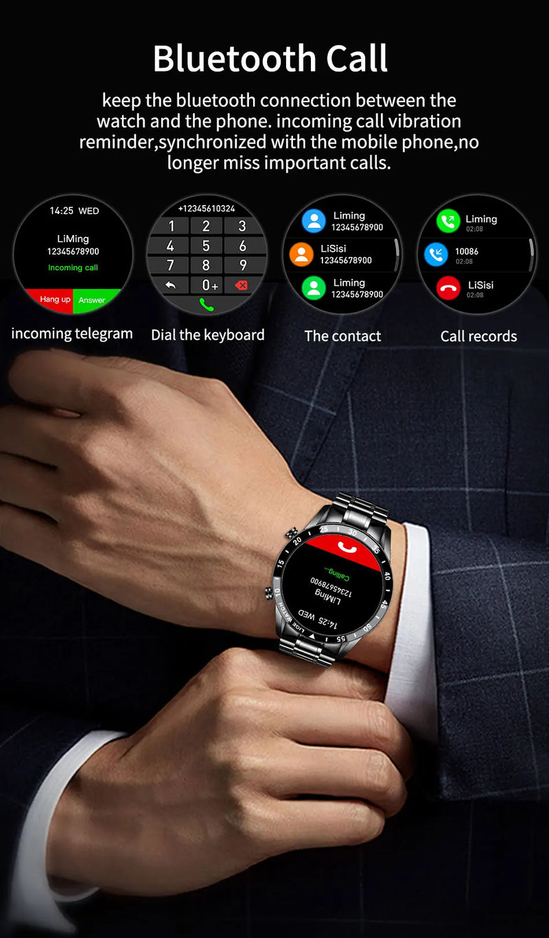 Smart Watch for Men with Full Touch Screen & Bluetooth Calling