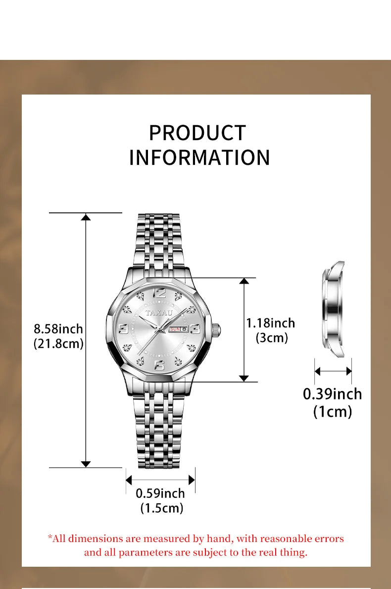 Stainless Steel Fashion Quartz Watch for Women