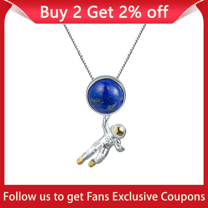 925 Sterling Silver Lapis Lazuli Pendant Necklace for Women