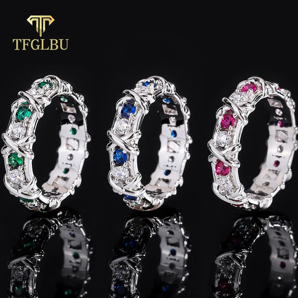 925 Silver Colorful Zircon Ring for Women