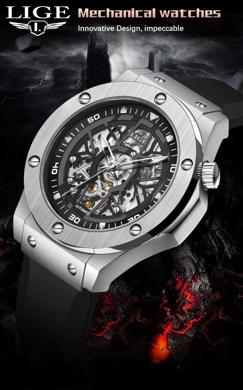 Luxury Mechanical Men's Wristwatch - Casual Sports Waterproof Automatic Watch for Men